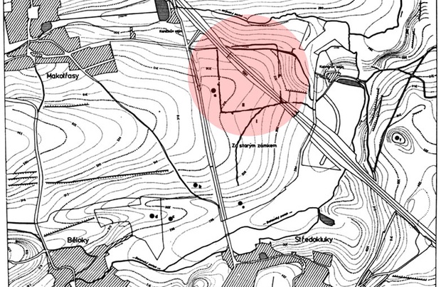 Mapa se stavbou silnice Mapa se stavbou silnice