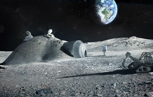 Budoucnost 3D tisku, budování měsíční základny Budoucnost 3D tisku, budování měsíční základny